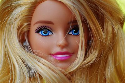 blonde barbie with blue eyes