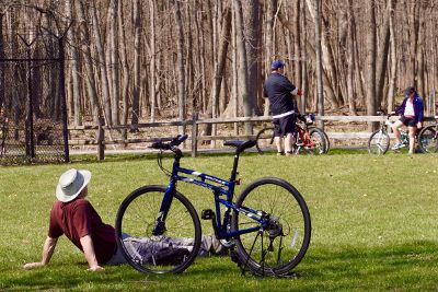 biker taking a break