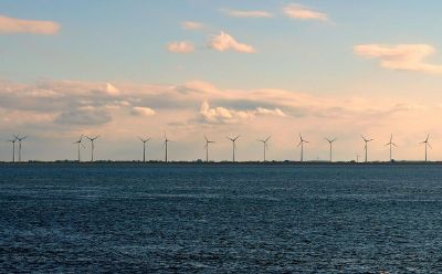 row of turbines