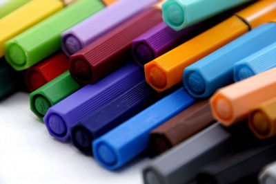 multicolored markers