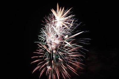 fireworks in night sky