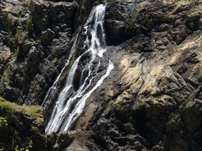 small water fall in a rock