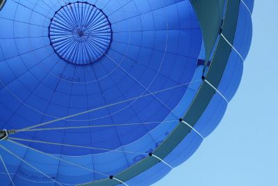 blue hot air balloon