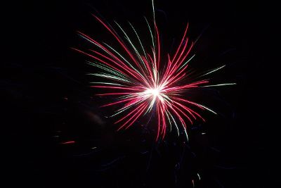 red and green fireworks