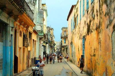 narrow old city street