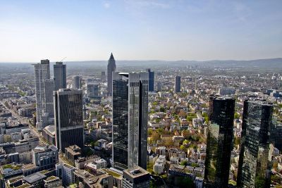 top view of buildings