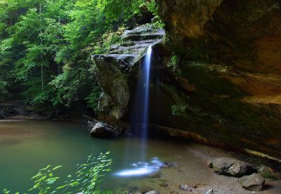 peaceful waterfall