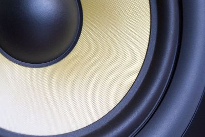 close up of a speaker