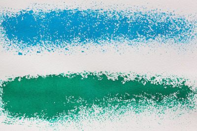 blue and green paint art