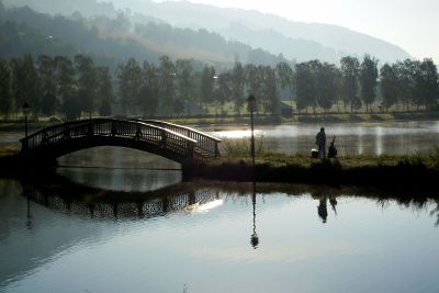 fishing by bridge