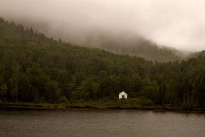 secluded lake house