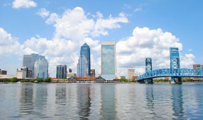 city view from across river