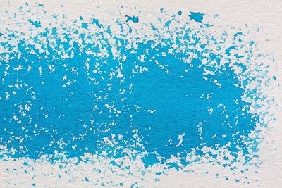 splattered blue paint