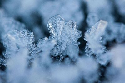 close up snowflakes