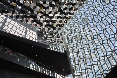 rectangular glass ceiling