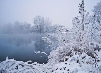 icy winter lake