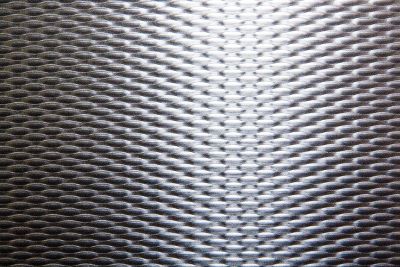 closeup of textured metal sheet
