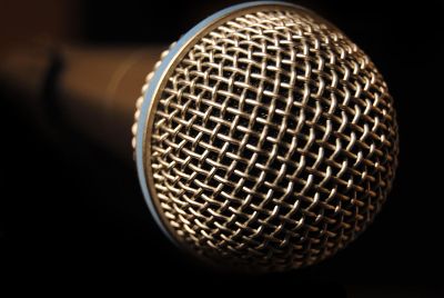 zoomed in microphone