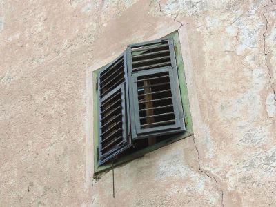 window shutter on old building