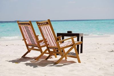 beach chairs on beach