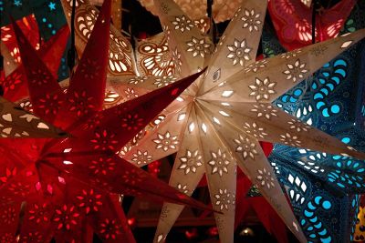 colorful star lanterns