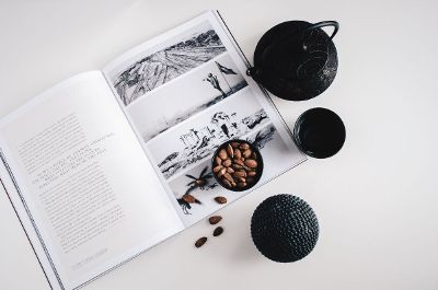 magazines and coffee
