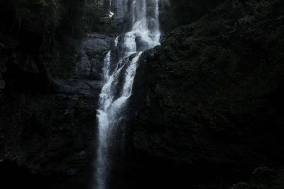 waterfall and rocks