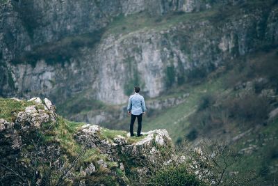 standing on a cliff