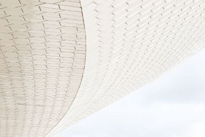 a textured exterior wall