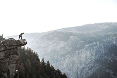 man on a cliff