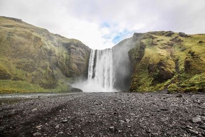 serene waterfall