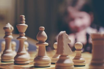 chess pieces on board