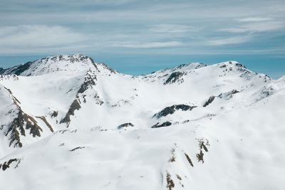 snow covered mountain tops