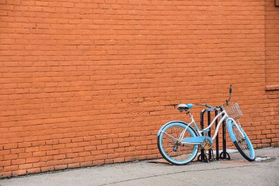 bike by brick wall