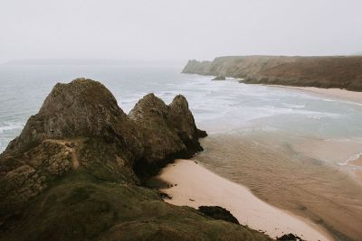 foggy oceanside