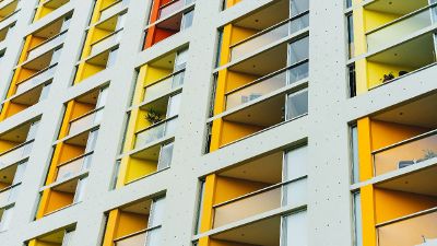 apartment building balconies