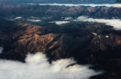 arial mountain view