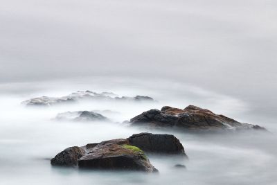 clouds covering rocks