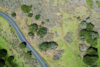 road and landscape from above