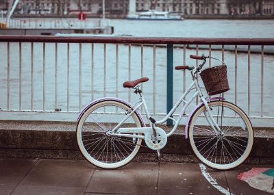 bicycle on sidewalk in italy