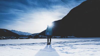 woman in snow