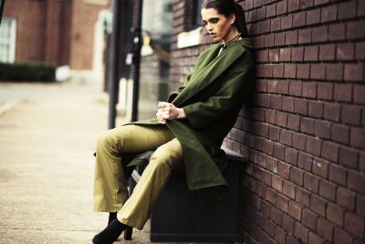 woman sitting on bench