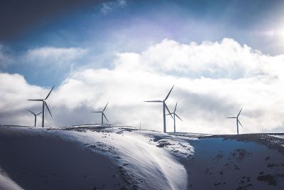 windmills on mountain