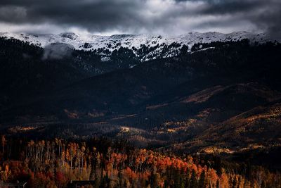 dark mountain scenery