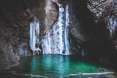 cave with ice