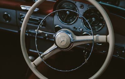 vintage mercedes dashboard