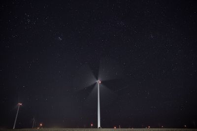 light pole at night