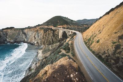 road bridge by the ocean