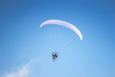 man with a parachute