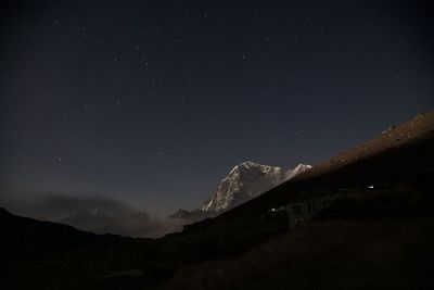 mountain and nightsky
